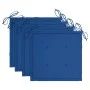 Sillas de jardín 4 uds con cojines azul real madera de teca de , Sillas de jardín - Ref: Foro24-3062578, Precio: 254,63 €, De...