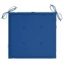 Sillas de jardín 4 uds con cojines azul real madera de teca de , Sillas de jardín - Ref: Foro24-3062578, Precio: 254,63 €, De...
