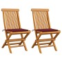 Sillas de jardín 2 uds con cojines vino rojo madera de teca de , Sillas de jardín - Ref: Foro24-3062469, Precio: 143,55 €, De...
