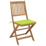 Sillas de jardín plegables 4 uds y cojines madera maciza acacia de , Sillas de jardín - Ref: Foro24-3064682, Precio: 227,58 €...