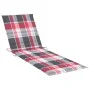 Tumbona con cojín estampado de cuadros madera pino impregnada de , Tumbonas - Ref: Foro24-3065832, Precio: 127,34 €, Descuent...