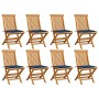 Sillas de jardín 8 uds madera de teca con cojines azul royal de , Sillas de jardín - Ref: Foro24-3072927, Precio: 527,15 €, D...
