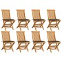 Sillas de jardín 8 uds madera de teca con cojines gris taupe de , Sillas de jardín - Ref: Foro24-3072925, Precio: 504,92 €, D...
