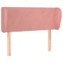 Rosa Samt-Kopfteil 103x23x78/88 cm von , Kopf- und Fußteile - Ref: Foro24-3116911, Preis: 45,27 €, Rabatt: %