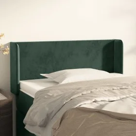 Dark green velvet headboard 83x16x78/88 cm by , Headboards and footboards - Ref: Foro24-3118521, Price: 46,51 €, Discount: %