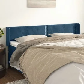 Dunkelblauer Samtkopfteil 163x16x78/88 cm von , Kopf- und Fußteile - Ref: Foro24-3118686, Preis: 70,13 €, Rabatt: %