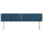 Cabecero de terciopelo azul oscuro 163x16x78/88 cm de , Cabeceros y pies de cama - Ref: Foro24-3118686, Precio: 72,18 €, Desc...