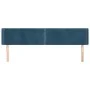 Dunkelblauer Samtkopfteil 163x16x78/88 cm von , Kopf- und Fußteile - Ref: Foro24-3118686, Preis: 70,13 €, Rabatt: %