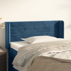 Cabecero de terciopelo azul oscuro 103x16x78/88 cm de , Cabeceros y pies de cama - Ref: Foro24-3118954, Precio: 51,70 €, Desc...