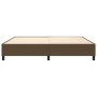 Estructura de cama tela marrón oscuro 200x200 cm de , Camas y somieres - Ref: Foro24-3120889, Precio: 127,97 €, Descuento: %