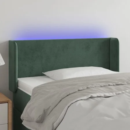 Kopfteil mit LED-Beleuchtung aus dunkelgrünem Samt 83x16x78/88 cm von , Kopf- und Fußteile - Ref: Foro24-3122989, Preis: 54,8...