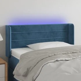 Kopfteil mit LED-Beleuchtung aus dunkelblauem Samt 103x16x78/88 cm von , Kopf- und Fußteile - Ref: Foro24-3123422, Preis: 58,...