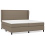 Cama box spring con colchón tela gris taupe 200x200 cm de , Camas y somieres - Ref: Foro24-3127833, Precio: 729,74 €, Descuen...