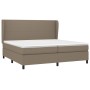 Cama box spring con colchón tela gris taupe 200x200 cm de , Camas y somieres - Ref: Foro24-3127833, Precio: 729,74 €, Descuen...