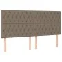Box spring bed with gray taupe fabric mattress 200x200 cm by , Beds and slatted bases - Ref: Foro24-3128233, Price: 817,78 €,...