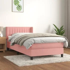 Box spring bed with pink velvet mattress 80x200 cm by , Beds and slatted bases - Ref: Foro24-3131050, Price: 276,79 €, Discou...