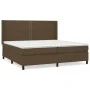 Box spring bed with dark brown fabric mattress 200x200 cm by , Beds and slatted bases - Ref: Foro24-3131380, Price: 633,56 €,...