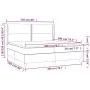 Box spring bed with dark brown fabric mattress 200x200 cm by , Beds and slatted bases - Ref: Foro24-3131380, Price: 633,56 €,...