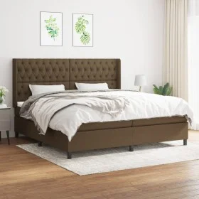 Boxspring-Bett mit dunkelbraunem Stoffmatratze 200x200 cm. von , Betten und Lattenroste - Ref: Foro24-3131700, Preis: 720,82 ...
