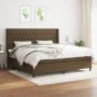 Box spring bed with dark brown fabric mattress 200x200 cm by , Beds and slatted bases - Ref: Foro24-3131700, Price: 720,82 €,...