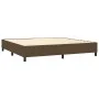 Box spring bed with dark brown fabric mattress 200x200 cm by , Beds and slatted bases - Ref: Foro24-3131700, Price: 720,82 €,...