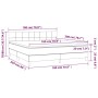 Cama box spring colchón y luces LED tela crema 180x200 cm de , Camas y somieres - Ref: Foro24-3133178, Precio: 560,93 €, Desc...