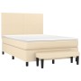 Cama box spring con colchón tela color crema 140x200 cm de , Camas y somieres - Ref: Foro24-3136442, Precio: 550,63 €, Descue...