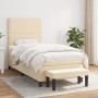 Cama box spring con colchón tela color crema 90x190 cm de , Camas y somieres - Ref: Foro24-3136482, Precio: 372,37 €, Descuen...