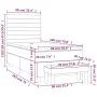 Boxspringbett mit grauem Taupe-Stoffbezug und Matratze 90x190 cm. von , Betten und Lattenroste - Ref: Foro24-3136641, Preis: ...