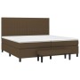 Cama box spring con colchón tela marrón oscuro 200x200 cm de , Camas y somieres - Ref: Foro24-3136784, Precio: 741,22 €, Desc...