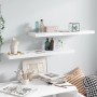 Estante flotante de pared 2 uds MDF blanco brillo 90x23,5x3,8cm de vidaXL, Estantes y estanterías - Ref: Foro24-323755, Preci...