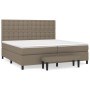 Cama box spring con colchón tela gris taupe 200x200 cm de , Camas y somieres - Ref: Foro24-3136945, Precio: 819,88 €, Descuen...