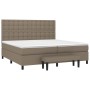 Cama box spring con colchón tela gris taupe 200x200 cm de , Camas y somieres - Ref: Foro24-3136945, Precio: 819,88 €, Descuen...