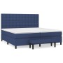 Cama box spring con colchón tela azul 200x200 cm de , Camas y somieres - Ref: Foro24-3136947, Precio: 790,80 €, Descuento: %