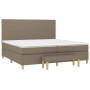 Cama box spring con colchón tela gris taupe 200x200 cm de , Camas y somieres - Ref: Foro24-3137025, Precio: 848,37 €, Descuen...