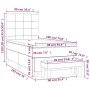 Cama box spring con colchón tela color crema 90x190 cm de , Camas y somieres - Ref: Foro24-3137122, Precio: 376,62 €, Descuen...
