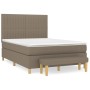Cama box spring con colchón tela gris taupe 140x200 cm de , Camas y somieres - Ref: Foro24-3137321, Precio: 578,16 €, Descuen...
