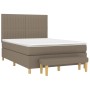 Cama box spring con colchón tela gris taupe 140x200 cm de , Camas y somieres - Ref: Foro24-3137321, Precio: 578,16 €, Descuen...