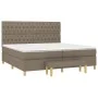 Box spring bed with gray taupe fabric mattress 200x200 cm by , Beds and slatted bases - Ref: Foro24-3137425, Price: 873,11 €,...