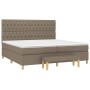 Cama box spring con colchón tela gris taupe 200x200 cm de , Camas y somieres - Ref: Foro24-3137425, Precio: 886,95 €, Descuen...