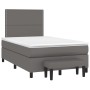 Cama box spring con colchón cuero sintético gris 120x200 cm de , Camas y somieres - Ref: Foro24-3137597, Precio: 440,78 €, De...