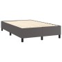 Cama box spring con colchón cuero sintético gris 120x200 cm de , Camas y somieres - Ref: Foro24-3137597, Precio: 440,78 €, De...
