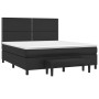 Cama box spring con colchón cuero sintético negro 160x200 cm de , Camas y somieres - Ref: Foro24-3137611, Precio: 617,31 €, D...