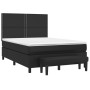 Cama box spring con colchón cuero sintético negro 140x200cm de , Camas y somieres - Ref: Foro24-3137605, Precio: 526,81 €, De...