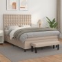 Cama box spring con colchón cuero sintético capuchino 140x200cm de , Camas y somieres - Ref: Foro24-3137670, Precio: 545,77 €...
