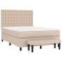Cama box spring con colchón cuero sintético capuchino 140x200cm de , Camas y somieres - Ref: Foro24-3137670, Precio: 545,77 €...