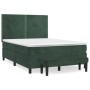 Cama box spring con colchón terciopelo verde oscuro 140x190 cm de , Camas y somieres - Ref: Foro24-3137782, Precio: 519,22 €,...