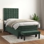 Cama box spring con colchón terciopelo verde oscuro 90x200 cm de , Camas y somieres - Ref: Foro24-3138064, Precio: 390,96 €, ...