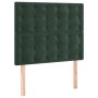 Cama box spring con colchón terciopelo verde oscuro 90x200 cm de , Camas y somieres - Ref: Foro24-3138064, Precio: 390,96 €, ...