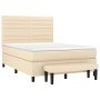 Cama box spring con colchón tela color crema 140x190 cm de , Camas y somieres - Ref: Foro24-3136674, Precio: 527,11 €, Descue...